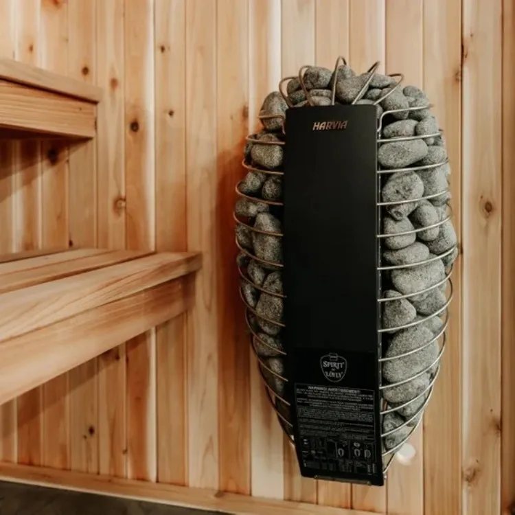 CSA-34 4-6 Person Indoor Sauna Cabin with Feature Wall Cabin finish detail