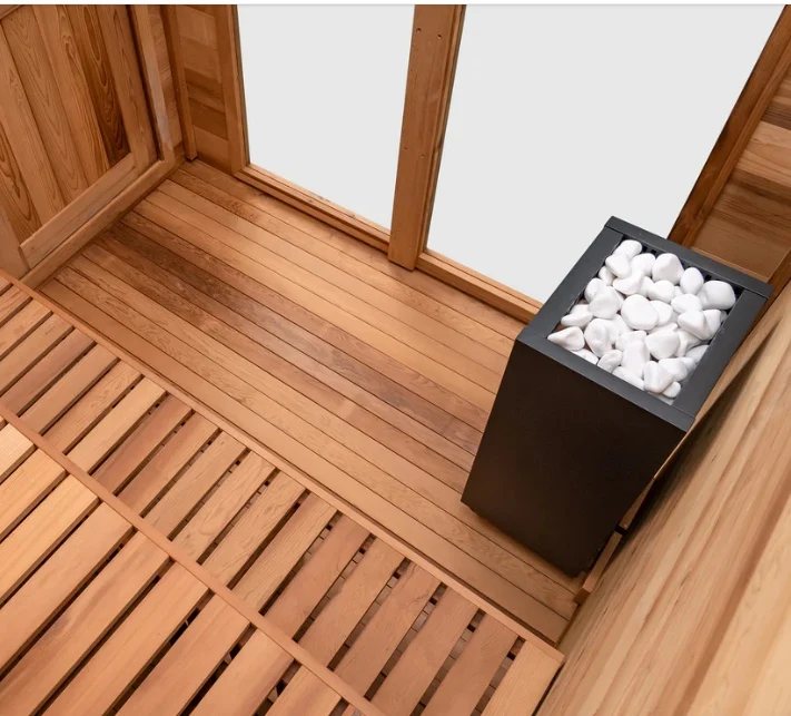 CSA-70 4 Person Commercial Outdoor Sauna Cabin Cabin finish detail
