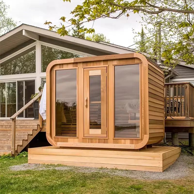 Canadian Red Cedar Cube Sauna for Wet and Dry Use CSA-67 product view