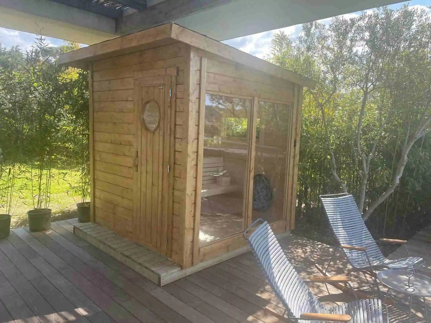 Commercial Outdoor Sauna Room for Homestay Projects CSA-71 Side view