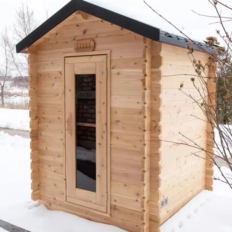 Customizable Solid Wood Outdoor Sauna Cabin product image