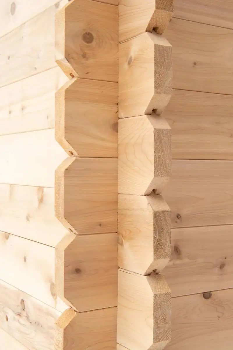 CSA-72 Customizable Solid Wood Outdoor Sauna Cabin Cabin finish detail