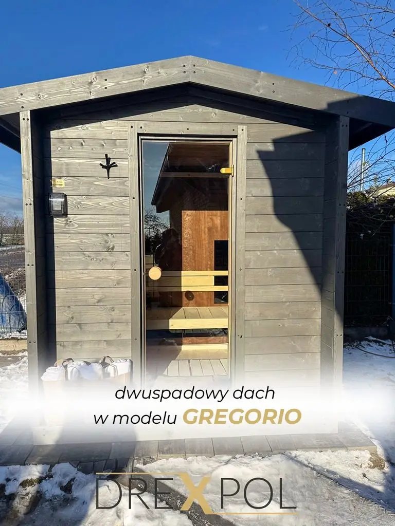 Traditional Hemlock Solid Wood Outdoor Sauna Cabin CSA-59 Side view
