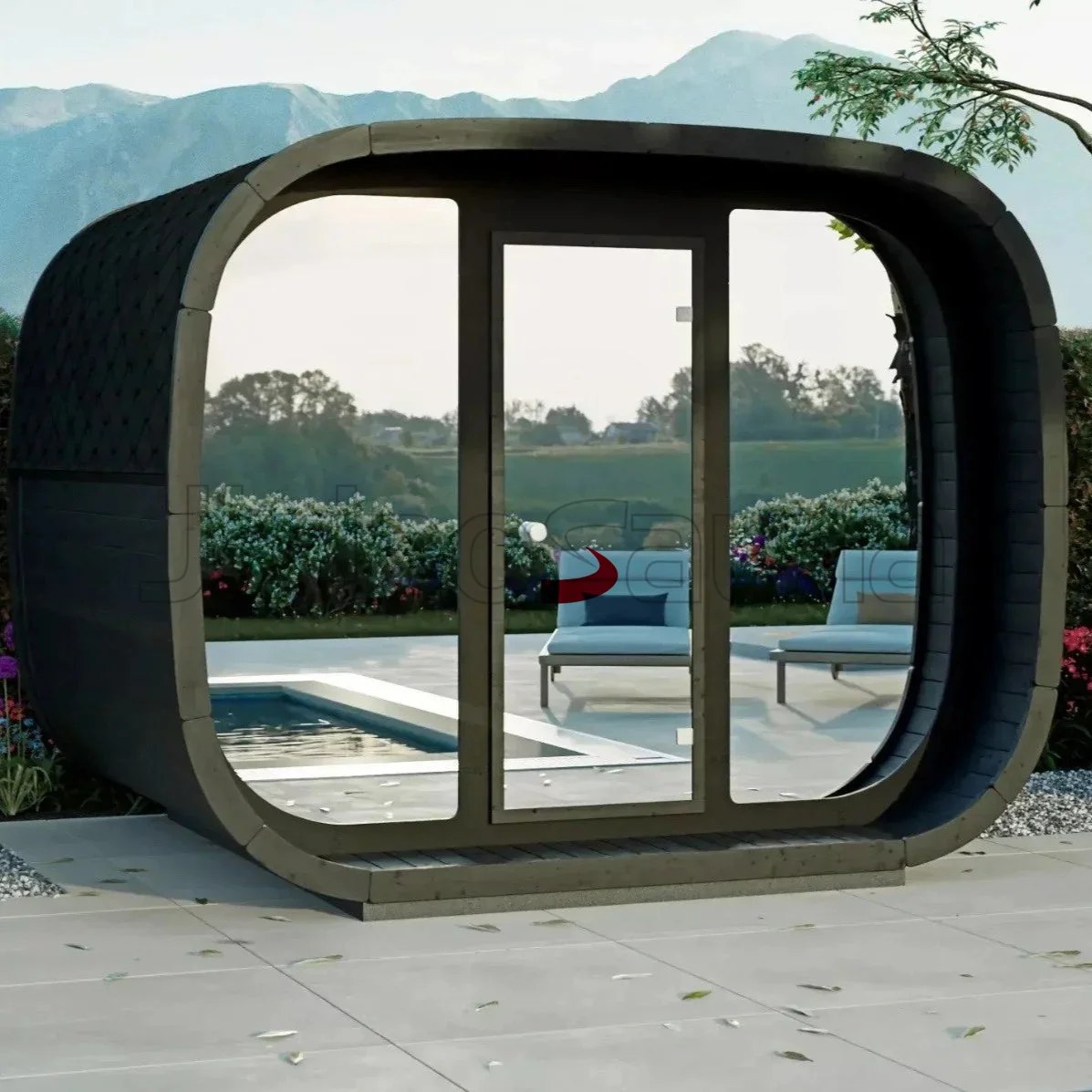 Innovative Full Glass Outdoor Sauna Pod CSA-28 product view 4