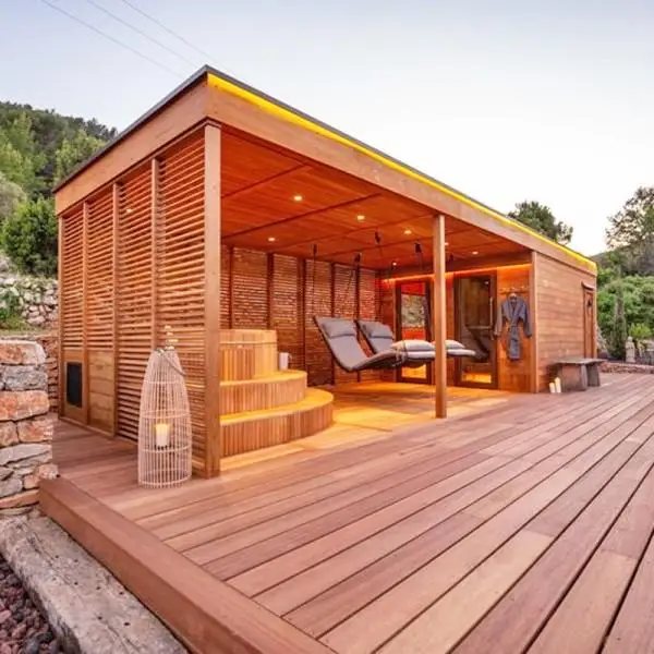Covered-Porch Steam Sauna Cabin for Backyard Projects product image