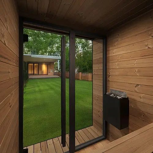 Mobile Foldable Solid Wood Outdoor Sauna Room product image
