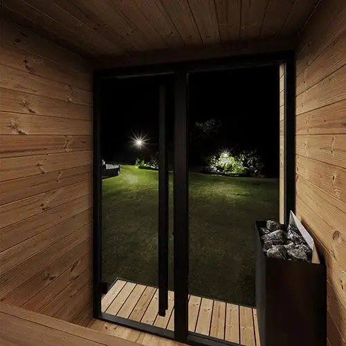Mobile Foldable Solid Wood Outdoor Sauna Room CSA-61 Side view