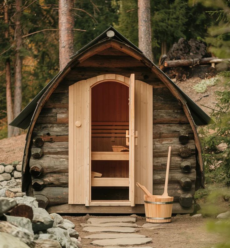 CSA-53 6kW Electric Outdoor Solid Wood Sauna Room Cabin finish detail