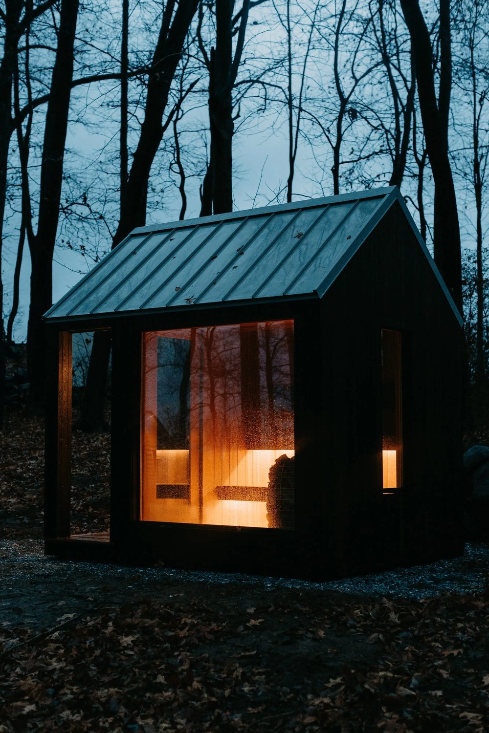 Modern Outdoor Wooden Sauna Cabin CSA-87 Side view