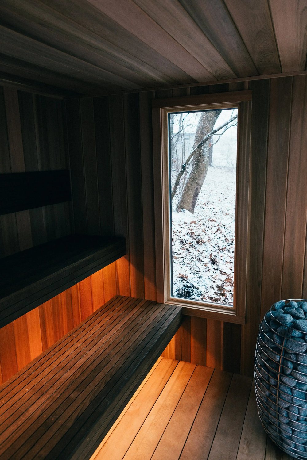 CSA-87 Modern Outdoor Wooden Sauna Cabin Cabin finish detail