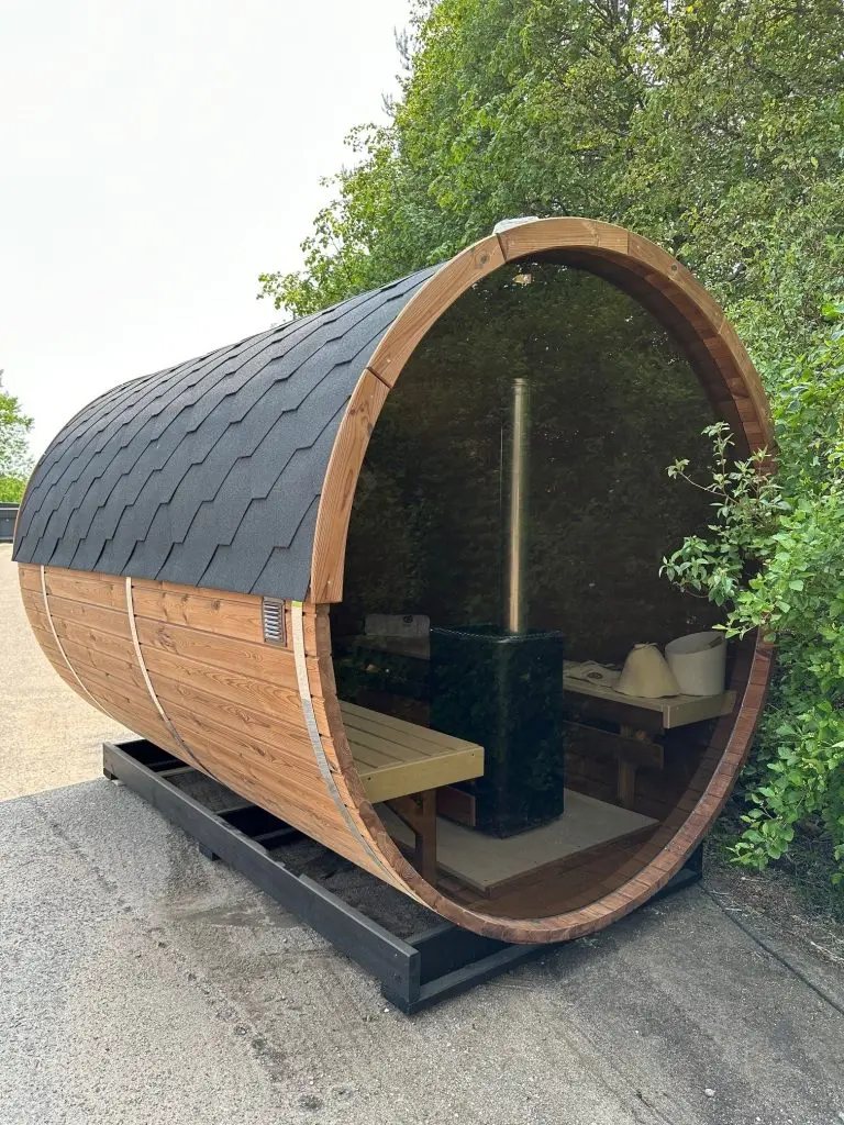Nordic-Style Open-Concept Barrel Sauna product image