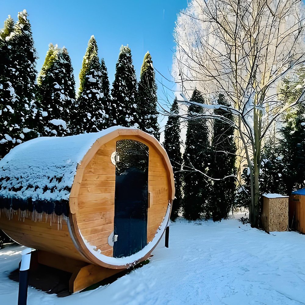 Nordic-Style Outdoor Barrel Sauna, Cedar Wood product image