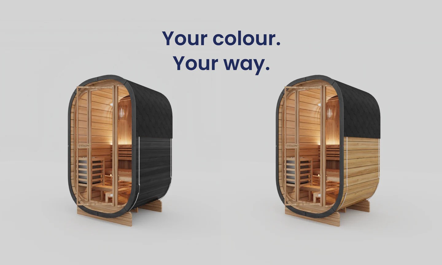 Outdoor Wooden Cube Sauna Room for Backyard Projects Finish options