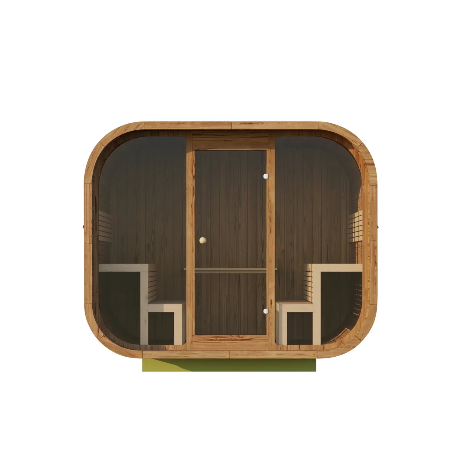 4-Person Cedar-Style Outdoor Sauna with Black Shingle Roof product image