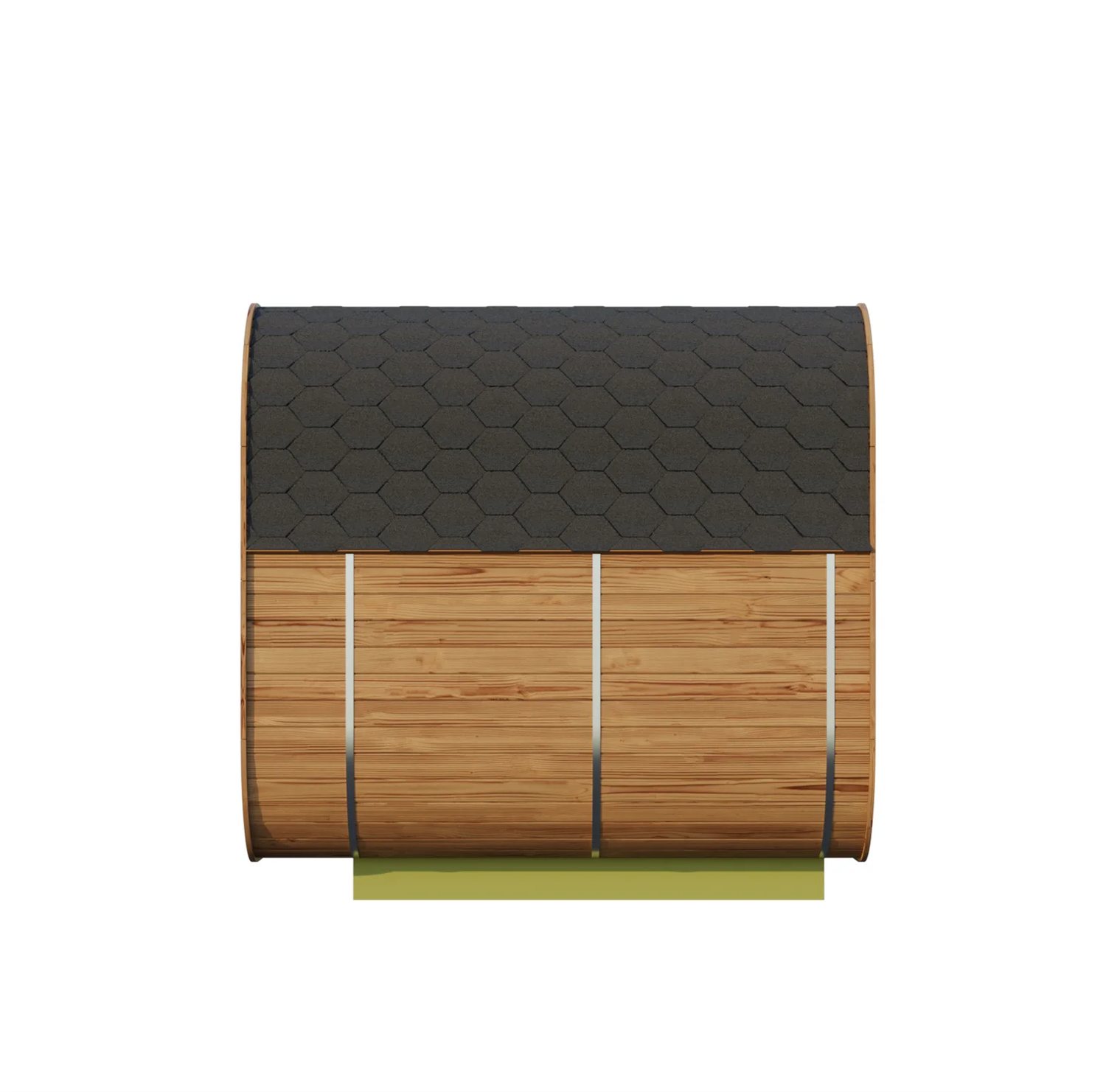 4-Person Cedar-Style Outdoor Sauna with Black Shingle Roof CSA-44 Side view