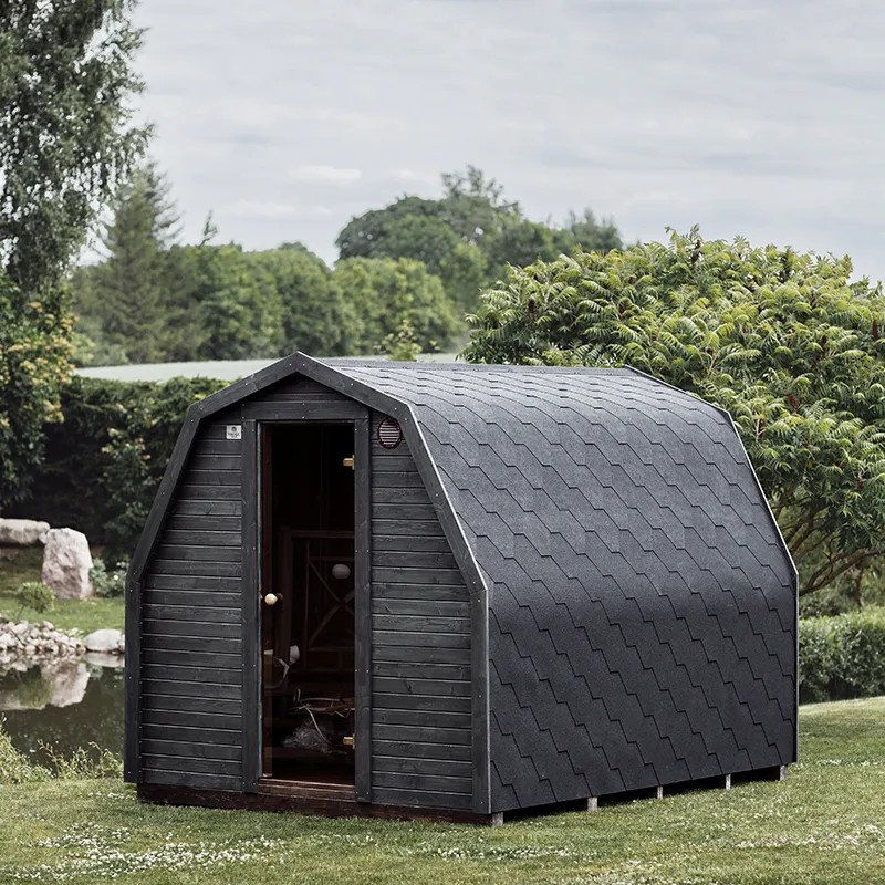 Outdoor Wooden Sauna Enclosure Freestanding Steam Bath Pod for Lawn product image
